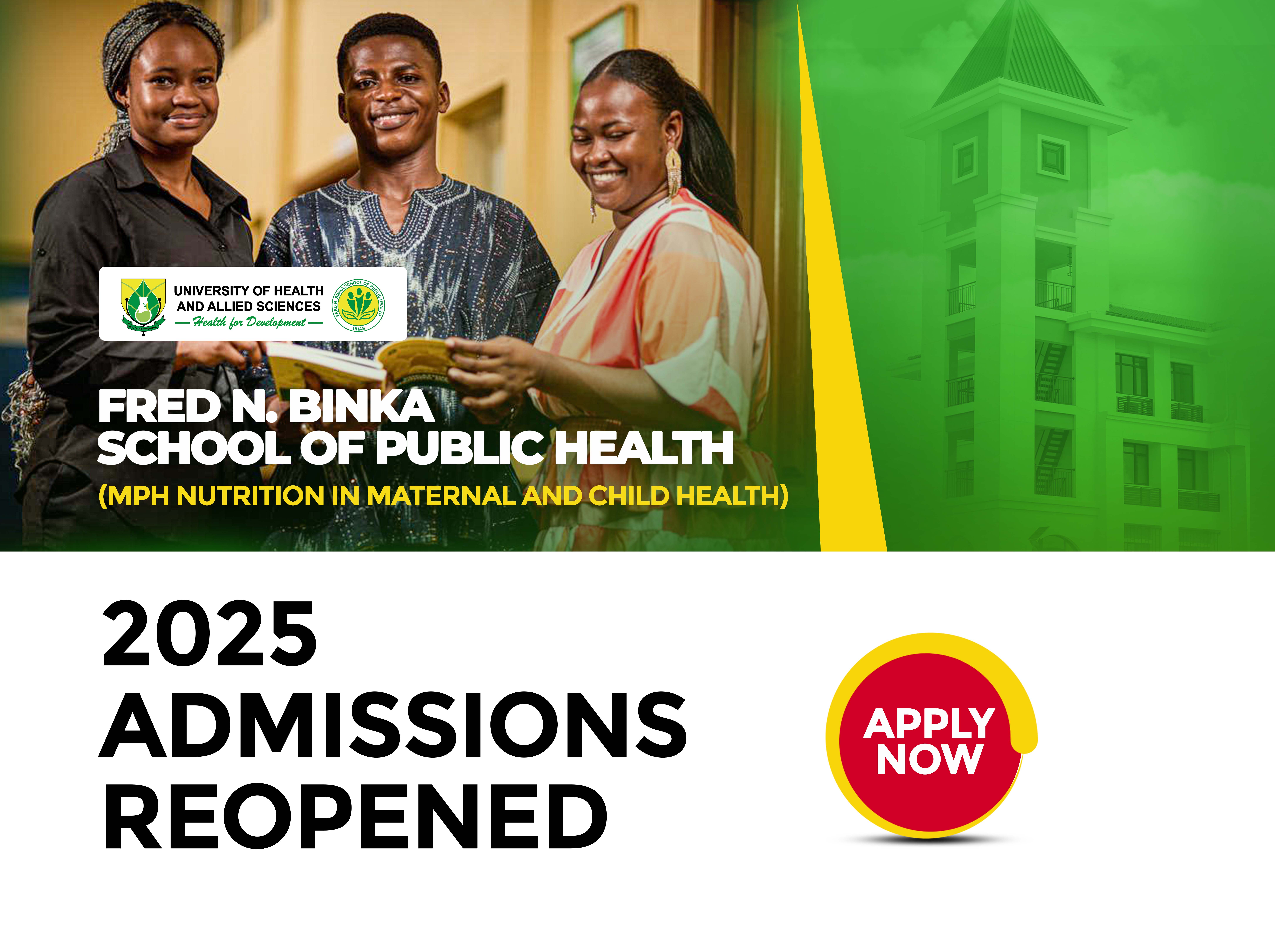 2025 ADMISSIONS REOPENED